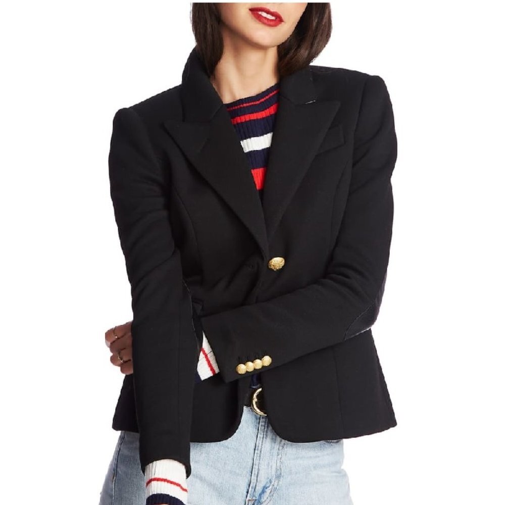 Court & Rowe Contrast Detail Piqué Ponte Blazer